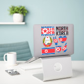 Ongelofelijke Noord-Koreaanse symbolen Sticker (Laptop op bureau)
