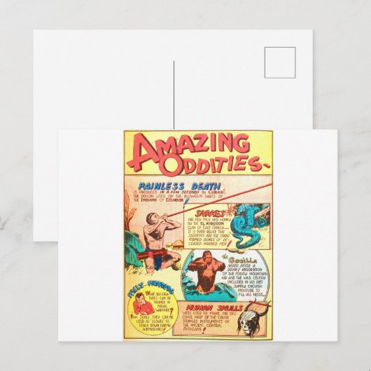 Ongelofelijke oddities briefkaart (Voorkant / Achterkant)