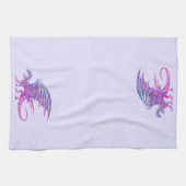 Ongelofelijke Paarse Mozaïekdraak-ingang Theedoek (Horizontaal)