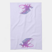 Ongelofelijke Paarse Mozaïekdraak-ingang Theedoek (Verticaal)