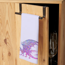 Ongelofelijke Paarse Mozaïekdraak-ingang Theedoek