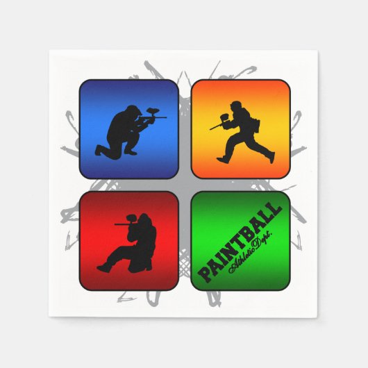 Ongelofelijke Paintball-stijl Servetten (Voorkant)