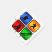 Ongelofelijke Paintball-stijl Servetten (Hoek)