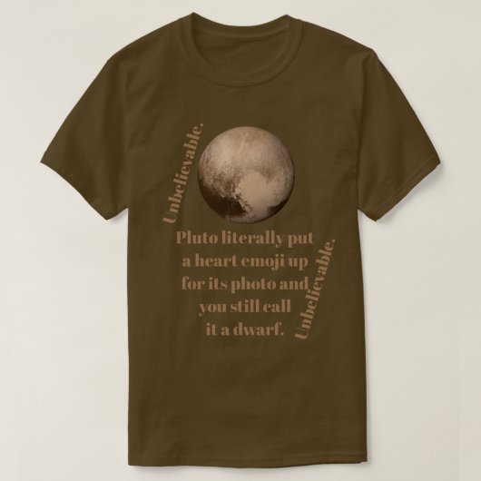 Ongelofelijke Pluto-feiten T-shirt (Design voorkant)