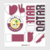 Ongelofelijke Qatar-vormen Nationale Symbolen Sticker (Vel)