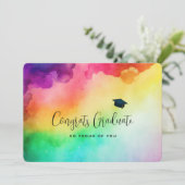 Ongelofelijke regenboogkleuren Abstract ontwerp-Af Kaart (Staand voorkant)