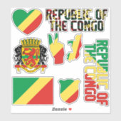 Ongelofelijke Republiek Congo Sticker (Vel)