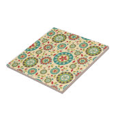 Ongelofelijke  Retro Floral Abstract Tegeltje (Zijkant)