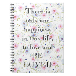 Ongelofelijke roze verf met liefde voor een citaat notitieboek