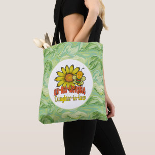 Ongelofelijke schoondochter Zonnebloemen en bijen Tote Bag
