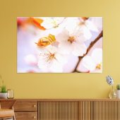 Ongelofelijke schoonheid van Sakura Flowers in het Canvas Afdruk (Insitu (Woonkamer))