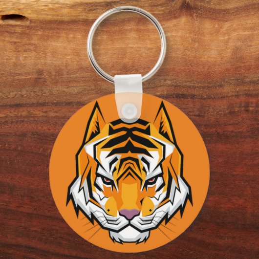 Ongelofelijke Sinaasappel tijger Sleutelhanger (Voorkant)