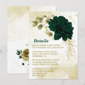 Ongelofelijke smaragdgroene goudbloementenomhullin informatiekaartje (Voorkant / Achterkant)