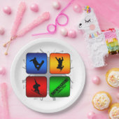 Ongelofelijke Snowboarding Urban Style Papieren Bordje (Feest)