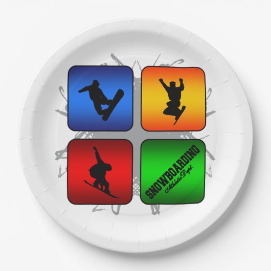 Ongelofelijke Snowboarding Urban Style Papieren Bordje (Voorkant)