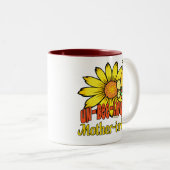 Ongelofelijke soondbloemen voor schoonmoeder tweekleurige koffiemok (Voorkant rechts)