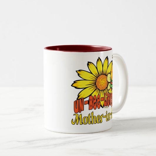 Ongelofelijke soondbloemen voor schoonmoeder tweekleurige koffiemok (Voorkant rechts)