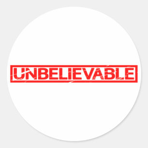 Ongelofelijke stempel ronde sticker