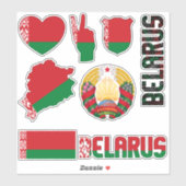 Ongelofelijke Wit-Russische nationale symbolen Sticker (Vel)