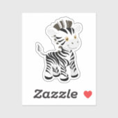 Ongelofelijke Zebra Sticker (Vel)