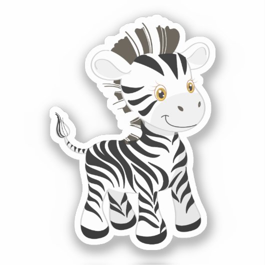 Ongelofelijke Zebra Sticker (Voorkant)