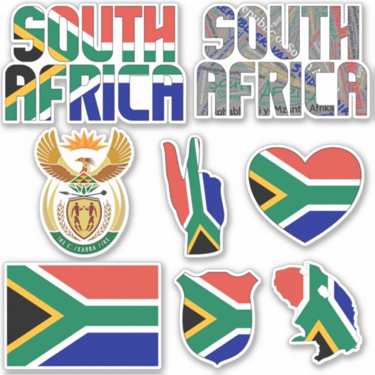 Ongelofelijke Zuid-Afrikaanse vormen nationale sym Sticker (Voorkant)