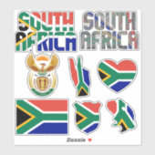 Ongelofelijke Zuid-Afrikaanse vormen nationale sym Sticker (Vel)