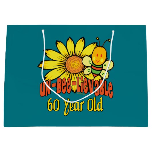 Ongelooflijk 60e verjaardag cadeau large cadeautasje (Voorkant)