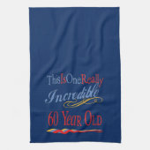 Ongelooflijk 60ste verjaardag theedoek (Verticaal)