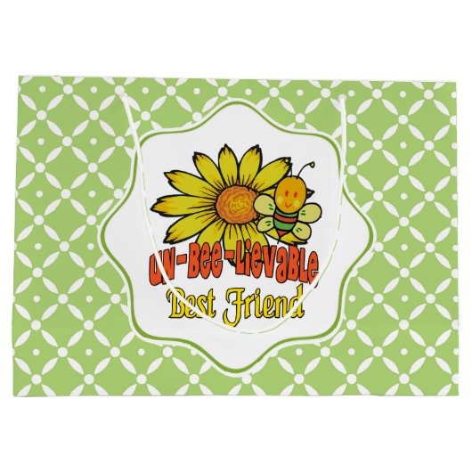 Ongelooflijk beste vriendschappelijke zonnebloemen groot cadeauzakje (Achterkant)