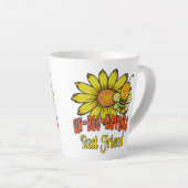 Ongelooflijk beste vriendschappelijke zonnebloemen latte mok (Rechterhoek)