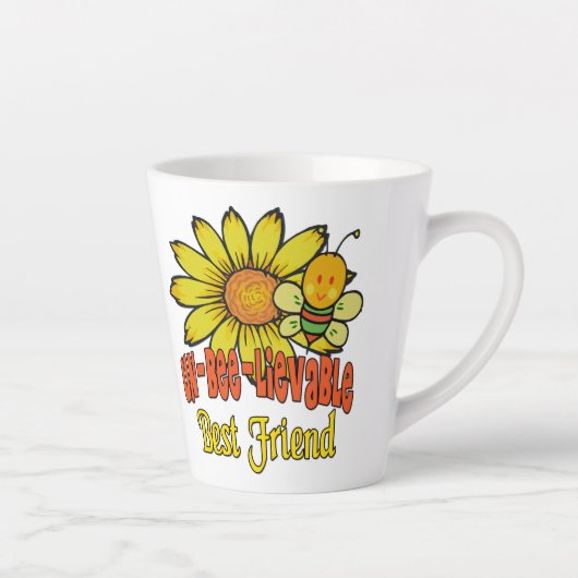 Ongelooflijk beste vriendschappelijke zonnebloemen latte mok (Rechts)