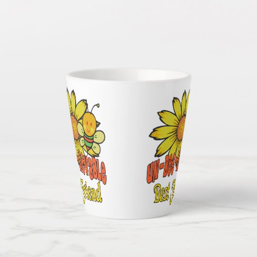 Ongelooflijk beste vriendschappelijke zonnebloemen latte mok (Voorkant)