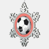 Ongelooflijk budgetmonogram voor sportsport tin sneeuwvlok ornament (Rechts)