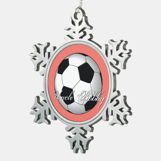 Ongelooflijk budgetmonogram voor sportsport tin sneeuwvlok ornament (Rechts)