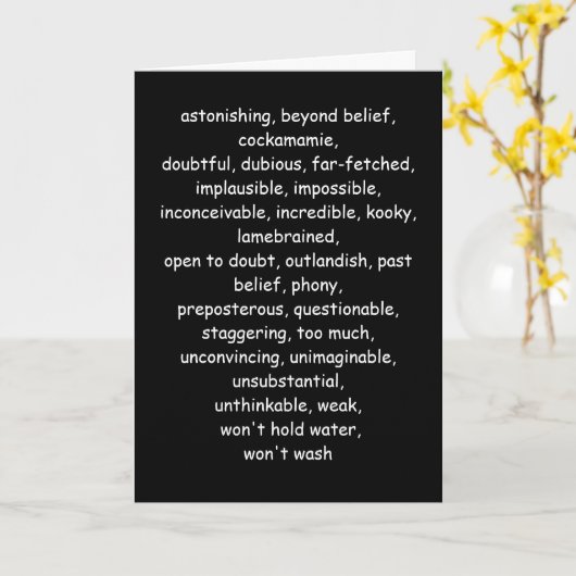 ONGELOOFLIJK DAT JE 50 JAAR OUD BENT KAART (Gele Bloem)