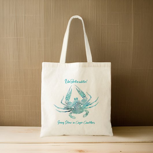 Ongelooflijk Ga Langzaam In Caye Caulker Belize Kr Tote Bag