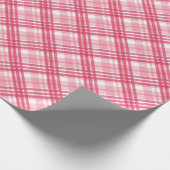 Ongelooflijk geruit patroon van rood roze cadeaupapier (Hoek)