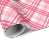 Ongelooflijk geruit patroon van rood roze cadeaupapier (Rol Hoek)