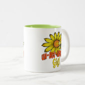 Ongelooflijk Gigi Sunflower en Bijen Bijen Tweekleurige Koffiemok (Voorkant rechts)