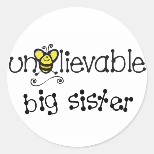 Ongelooflijk grote zus stickers (Voorkant)