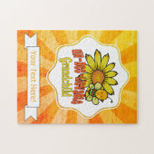 Ongelooflijk kleinkind Zonnebloemen en bijen Legpuzzel (Horizontaal)