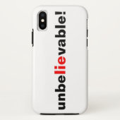 Ongelooflijk Lie iPhone X Telefoontas Rood zwart Case-Mate iPhone Case (Achterkant)