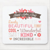 Ongelooflijk mam Happy Moederdag | Mousepad Muismat (Voorkant)