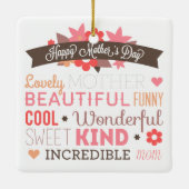 Ongelooflijk mam Happy Moederdag | ORNAMENT (Achterkant)