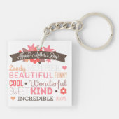 Ongelooflijk mam Happy Moederdag Sleutelhanger (Achterkant)