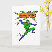 Ongelooflijk Man superheld Cartoon Comics Fun Kaart (Gele Bloem)