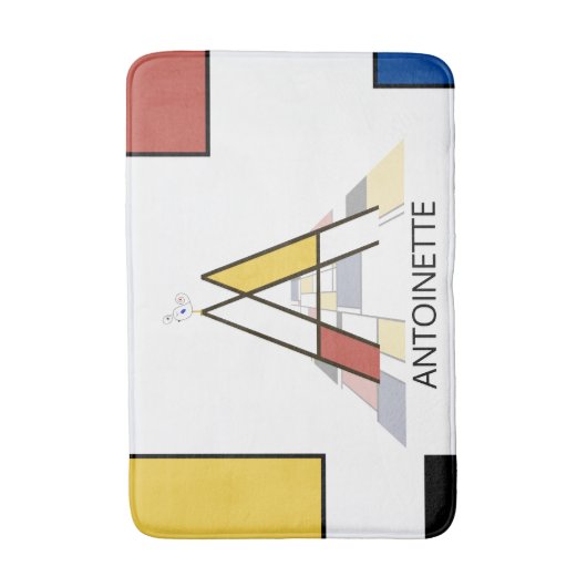 Ongelooflijk neoplasticisme Art Monogram. Brief A Badmat (Voorkant Verticaal)