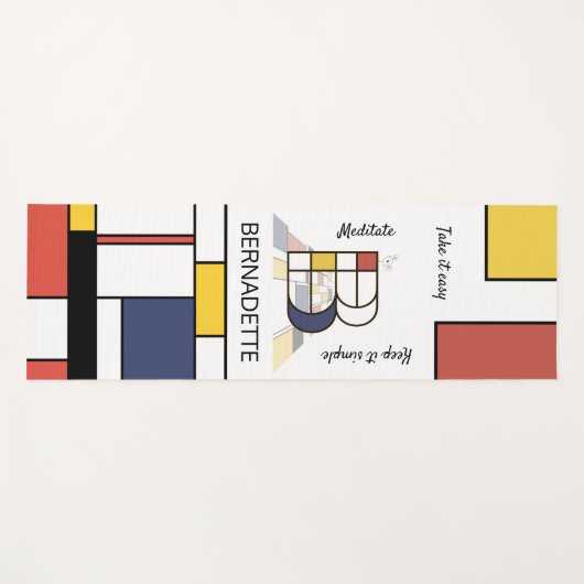 Ongelooflijk neoplasticisme Art Monogram. Brief B Yogamat (Voorkant (horizontaal))