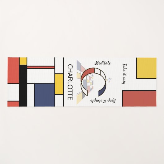 Ongelooflijk neoplasticisme Art Monogram. Brief C Yogamat (Voorkant (horizontaal))